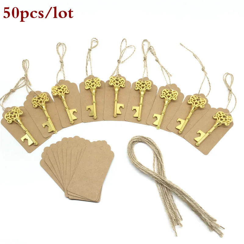 50pcs/lot Classic Creative Wedding Favors Party Back Gifts for Guests Gold Antique Copper Skeleton Key Beer Bottle Opener
50pcs/lot Classic Creative Wedding Favors Party Back Gifts for Guests Gold Antique Copper Skeleton Key Beer Bottle Opener