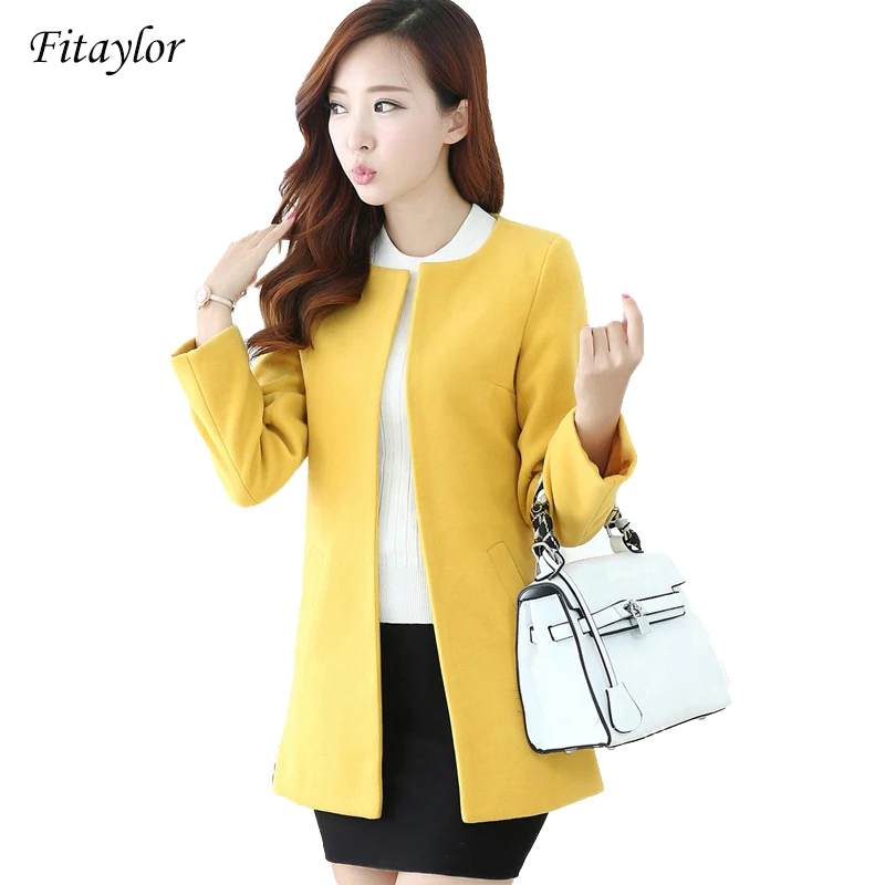 Fitaylor Women OL Outwear Slim Wool Coat Ladies Long Blazer Autumn Winter Windbreaker Female Casual Plus Size Wool Blazer
Fitaylor Women OL Outwear Slim Wool Coat Ladies Long Blazer Autumn Winter Windbreaker Female Casual Plus Size Wool Blazer