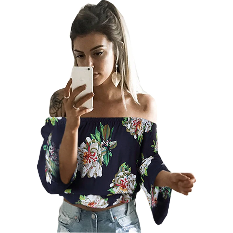 womens tops and blouses 2019 Summer Sexy Off Shoulder flower Print Top slash collar Promotion blusa feminina vestidos OYM0376
womens tops and blouses 2019 Summer Sexy Off Shoulder flower Print Top slash collar Promotion blusa feminina vestidos OYM0376