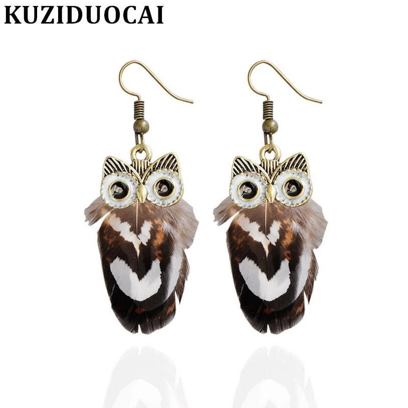 Kuziduocai 2017 New ! Fashion Fine Jewelry 7 Colors Retro Style Lifelike Feather Bronze Owl Stud Earrings For Women Gifts E-897
Kuziduocai 2017 New ! Fashion Fine Jewelry 7 Colors Retro Style Lifelike Feather Bronze Owl Stud Earrings For Women Gifts E-897