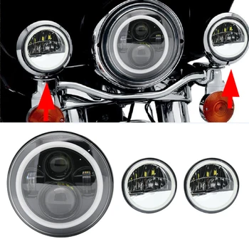 7" Motorcycle LED Headlight + 2pcs 4-1/2" Fog Lights For motorcycle LED Passing Lights Front Lights Driving Lamp Projecotor
7" Motorcycle LED Headlight + 2pcs 4-1/2" Fog Lights For motorcycle LED Passing Lights Front Lights Driving Lamp Projecotor