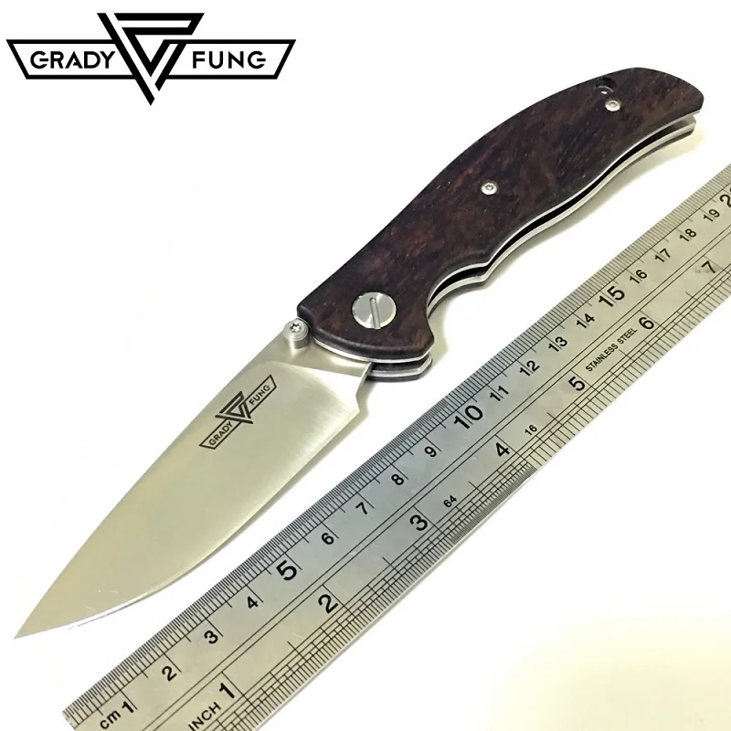 Grady Fung Mini F3 Tabargan 95 Rat 1 Ball bearing Stabilized Rosewood Handle Folding Knife D2 blade Tactical Survival EDC Knives
Grady Fung Mini F3 Tabargan 95 Rat 1 Ball bearing Stabilized Rosewood Handle Folding Knife D2 blade Tactical Survival EDC Knives