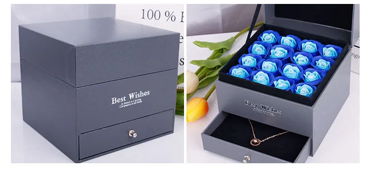 Valentine's day Mother's Day artificial flower rose gift box (12)