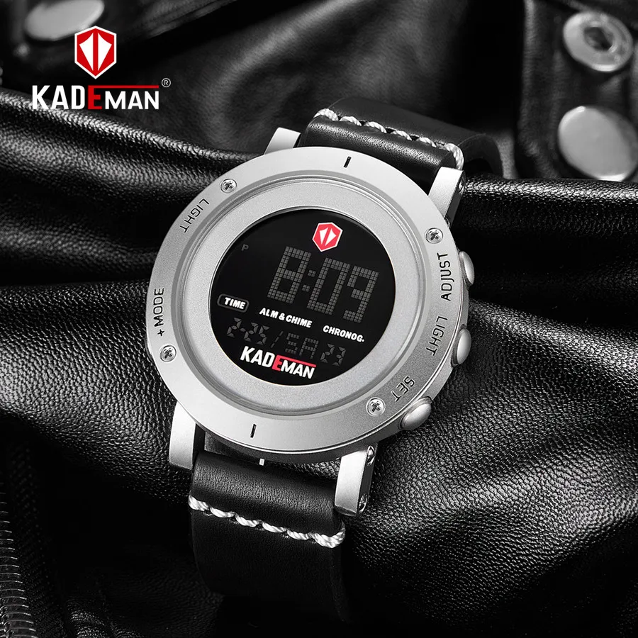 Luxury Brand LED Outdoor Men's Watches Fashion Military Sports Digital Watch Men KADEMAN Leather Man Wrist Watch Relogio Masculi
Luxury Brand LED Outdoor Men's Watches Fashion Military Sports Digital Watch Men KADEMAN Leather Man Wrist Watch Relogio Masculi