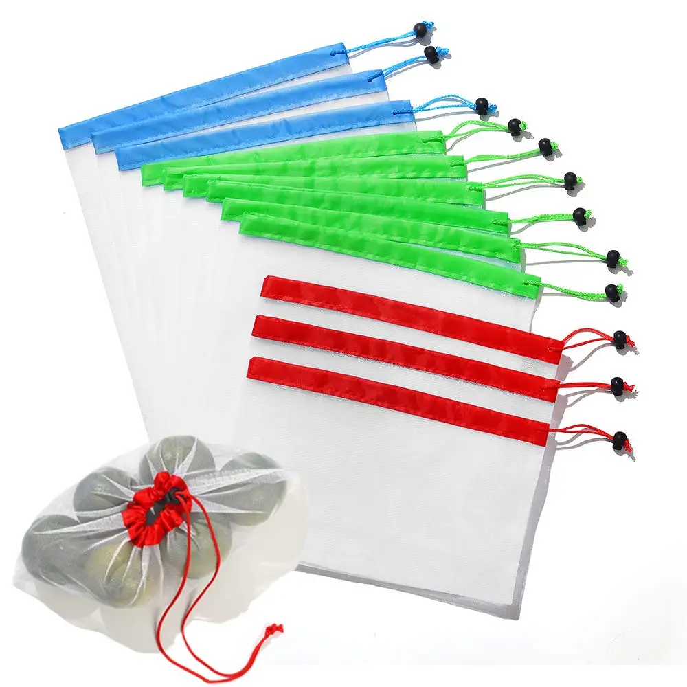 12 Pcs Fruit Net Bag Mesh Reusable Produce Bags Vegetable Fruit Storage Market Shopping Polyester Stitching Storage Bags
12 Pcs Fruit Net Bag Mesh Reusable Produce Bags Vegetable Fruit Storage Market Shopping Polyester Stitching Storage Bags