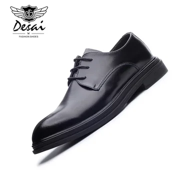 TOP Brand Genuine Leather Fashion Men's Formal Shoes Pointed Toe Lace Up Shoes Oxfords Men Business Dress Shoes Black Brown
TOP Brand Genuine Leather Fashion Men's Formal Shoes Pointed Toe Lace Up Shoes Oxfords Men Business Dress Shoes Black Brown