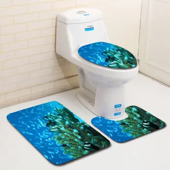 Deep Sea Scenery Bathroom Absorbent Mat Toilet Cover Decoration 3Pcs Bath Mat Set Non-slip Bath Carpet Soft Bath Rug
Deep Sea Scenery Bathroom Absorbent Mat Toilet Cover Decoration 3Pcs Bath Mat Set Non-slip Bath Carpet Soft Bath Rug