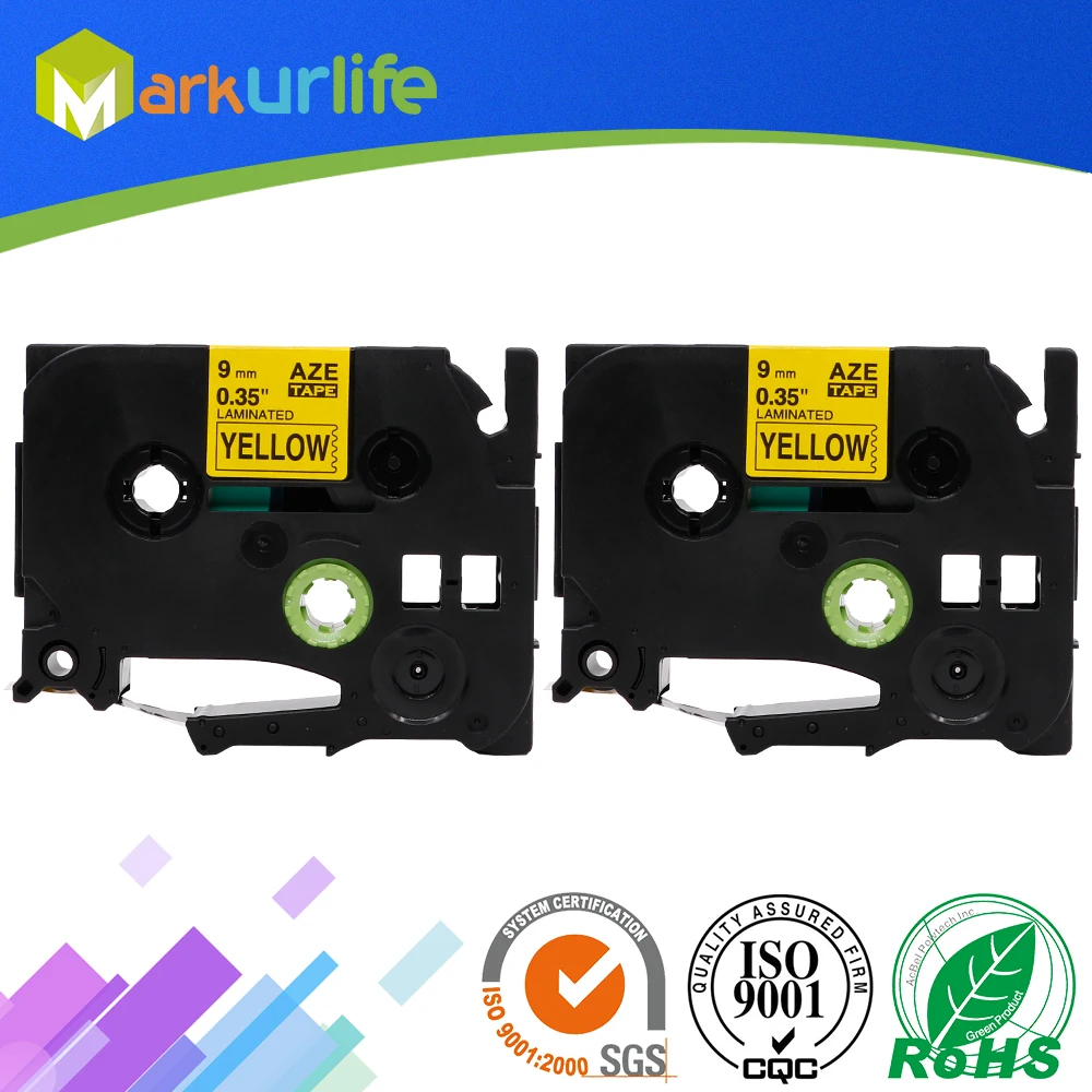 2 Packs Laminated Tape TZE621 Tze621 TZe-621 Compatible for Brother P-Touch Labeler Adhensive tze621( Black on Yellow,9mm x 8m)
2 Packs Laminated Tape TZE621 Tze621 TZe-621 Compatible for Brother P-Touch Labeler Adhensive tze621( Black on Yellow,9mm x 8m)