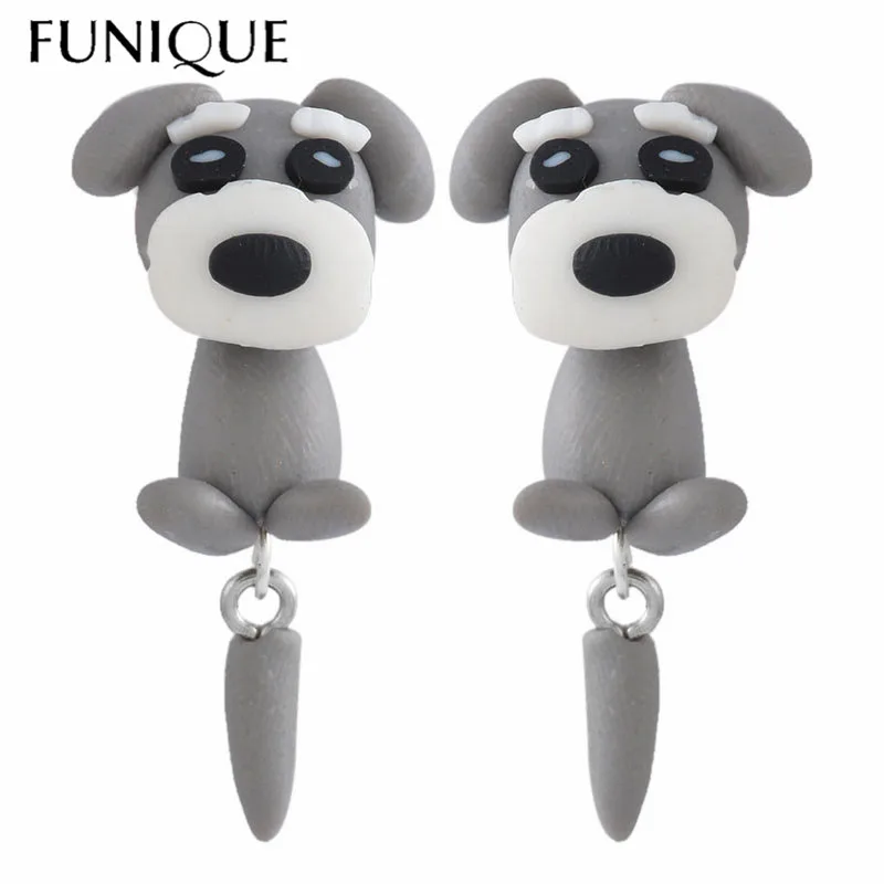 FUNIQUE Clay Stud Earrings Cute Schnauzer Dog Earrings For Women Ear Jewelry Handmade Animal Earrings brincos oorbellen pendient
FUNIQUE Clay Stud Earrings Cute Schnauzer Dog Earrings For Women Ear Jewelry Handmade Animal Earrings brincos oorbellen pendient