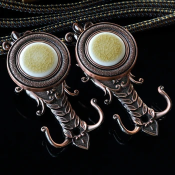 2PCS/Set European Fashion High-grade zinc alloy & Ceramics Wall Tieback Curtain Hook Tassel Hanger For Cloth-hat Hook 
2PCS/Set European Fashion High-grade zinc alloy & Ceramics Wall Tieback Curtain Hook Tassel Hanger For Cloth-hat Hook
