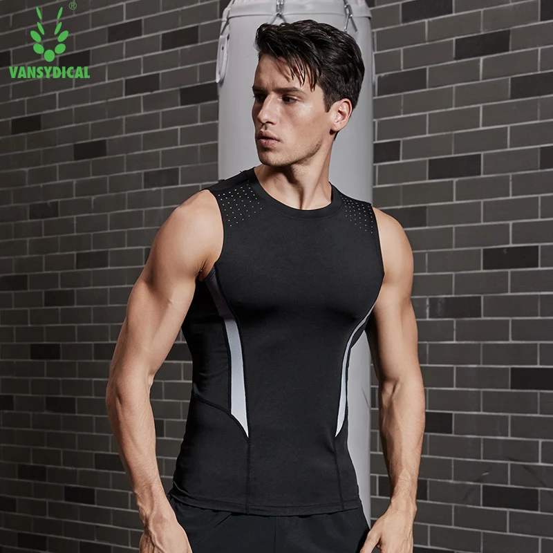 2019 Vansydical Sleeveless Running Shirts Quick Dry Basketball Training Tank Tops Mens Gym Bodybuilding Compression Tees
2019 Vansydical Sleeveless Running Shirts Quick Dry Basketball Training Tank Tops Mens Gym Bodybuilding Compression Tees