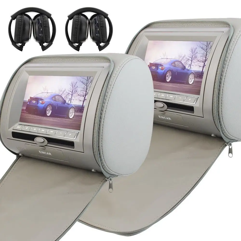 Pair of Car Headrest Video Player Digital Screen Dual Twin Screen Car cd DVD Player Support USB/SD/FM 32 Bit Game+2 IR Headphone
Pair of Car Headrest Video Player Digital Screen Dual Twin Screen Car cd DVD Player Support USB/SD/FM 32 Bit Game+2 IR Headphone