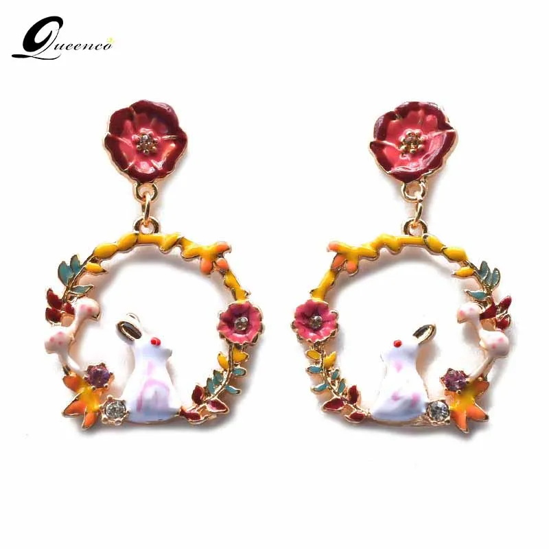 Cute Rabbit Wreath Earrings Silver Needle Ear Clip European Fashion Alice Rabbit Earrings Jewelry Female Statement Earring
Cute Rabbit Wreath Earrings Silver Needle Ear Clip European Fashion Alice Rabbit Earrings Jewelry Female Statement Earring