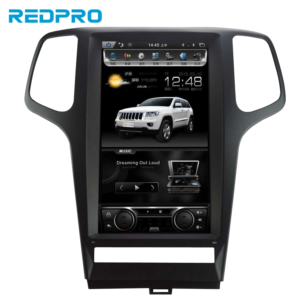Вертикальный экран Android 6 0 автомобильный стерео DVD плеер для Jeep Grand Cherokee 2009 2013 GPS