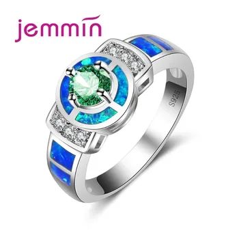 New Arrival Geometric Fashion Light Blue Opal Ring for Women 925 Sterling Silver Ring Green and White CZ Crystal Jewelry
New Arrival Geometric Fashion Light Blue Opal Ring for Women 925 Sterling Silver Ring Green and White CZ Crystal Jewelry