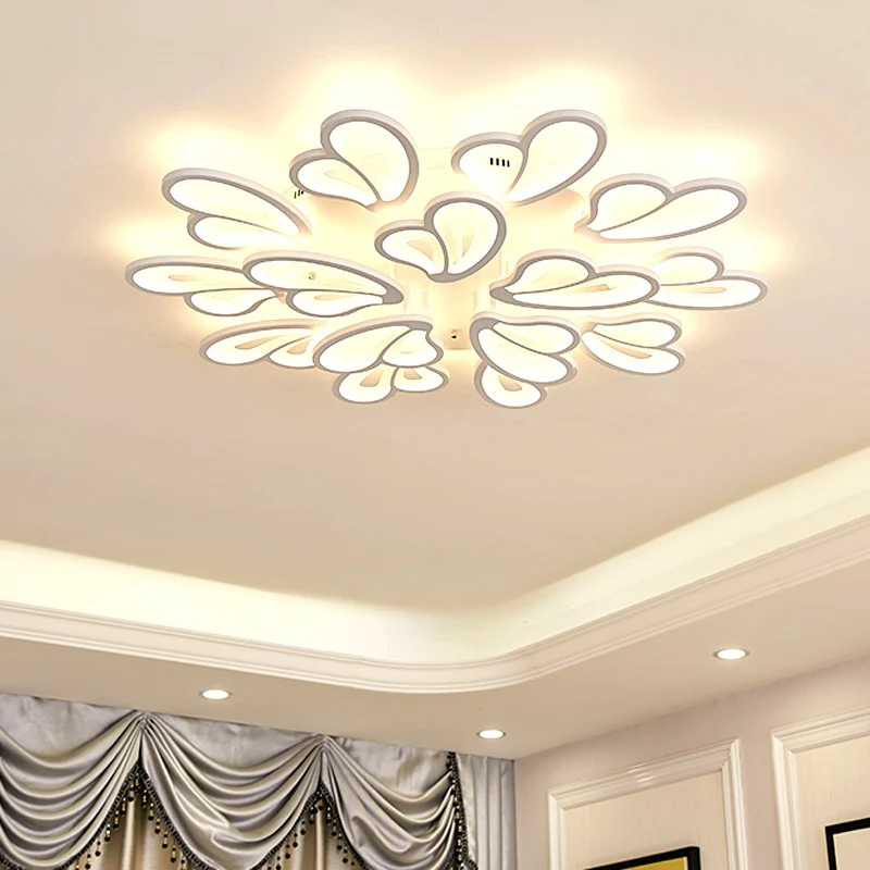 Remote control LED modern white chandelier for living room dining room bedroom study Surface mounted kroonluchter
Remote control LED modern white chandelier for living room dining room bedroom study Surface mounted kroonluchter