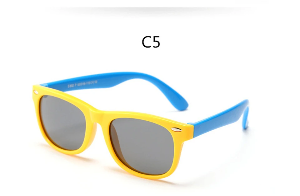 ALIKIAI Girls Sunglasses Kids Sun glasses Children Glasses Polarized Lenses Girls Boys Silicone UV400 Child Mirror Baby Eyewear (14)