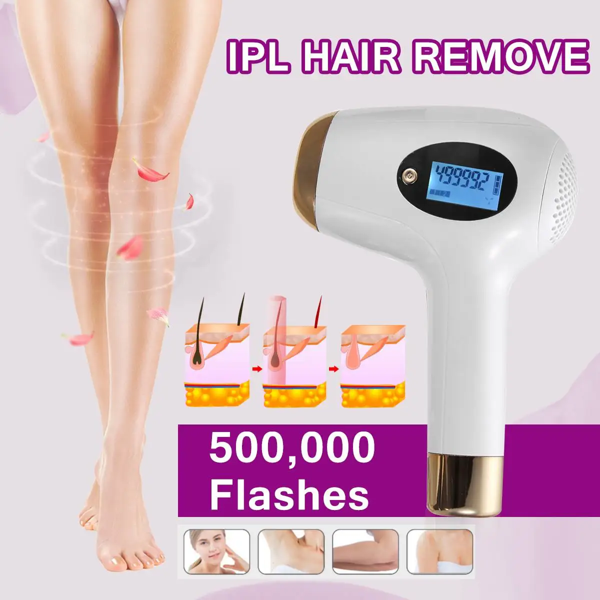 2 in 1 500000 Flashes Laser Hair Removal Machine Laser Epilator Hair Removal Permanent LCD Trimmer Electric depilador a laser
2 in 1 500000 Flashes Laser Hair Removal Machine Laser Epilator Hair Removal Permanent LCD Trimmer Electric depilador a laser