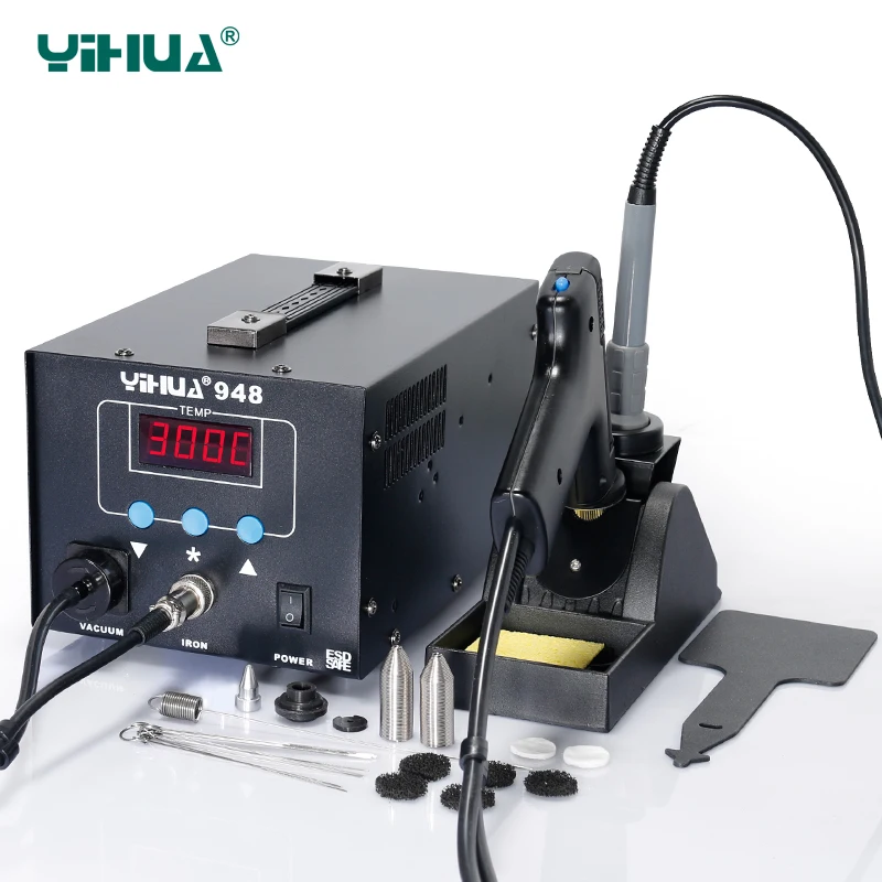 YIHUA948 220V 110V Digital SMD Soldering Iron Station High Quality Suction Tin Gun Handle Rework Station Welding
YIHUA948 220V 110V Digital SMD Soldering Iron Station High Quality Suction Tin Gun Handle Rework Station Welding