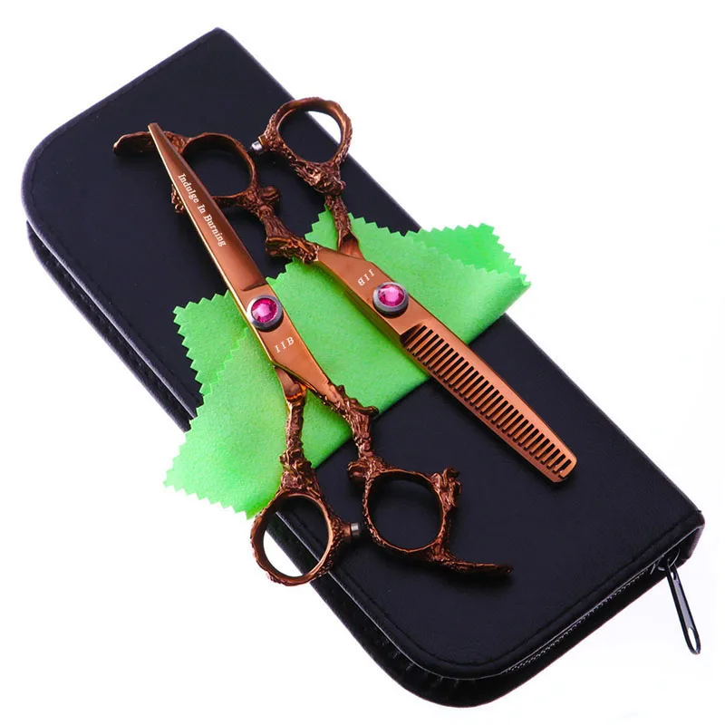 

6" japan hair scissors cutting shears hairdressing scissors barber thinning scissors hairdresser razor haircut dragon handle