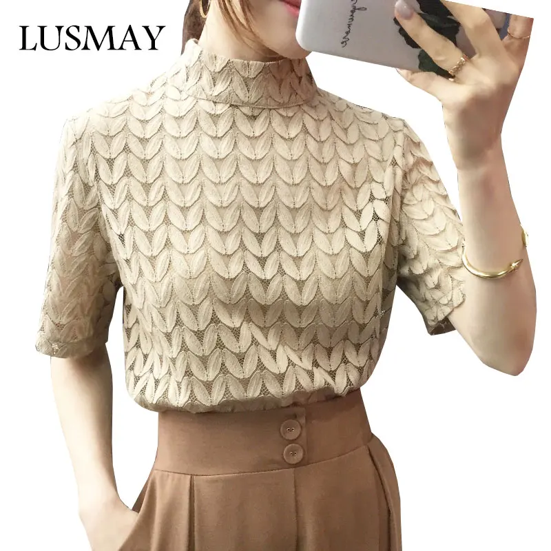 Crochet Lace Blouse Short Sleeve Transparent Womens Tops And Blouses Summer 2018 New Fashion Casual Hollow Out Shirt Women
Crochet Lace Blouse Short Sleeve Transparent Womens Tops And Blouses Summer 2018 New Fashion Casual Hollow Out Shirt Women