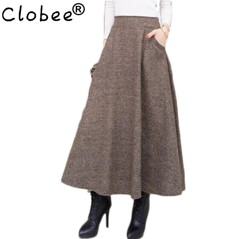 2019 Woolen Autumn Winter Plus Size A Line Midi Wool Skirt Faldas Mujer Women High Waist Long Maxi Tutu Pleated Skirt Saias WQ2
2019 Woolen Autumn Winter Plus Size A Line Midi Wool Skirt Faldas Mujer Women High Waist Long Maxi Tutu Pleated Skirt Saias WQ2