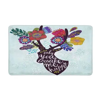 Deer Head Spring Flowers Plants Graphic Indoor Entrance Rug Floor Mats Shoe Scraper Doormat
Deer Head Spring Flowers Plants Graphic Indoor Entrance Rug Floor Mats Shoe Scraper Doormat