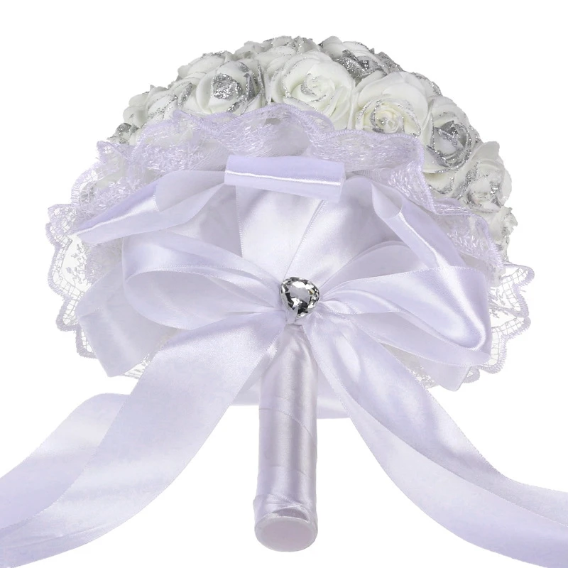 Romantic Wedding Bouquet Artificial Silk Bridal Bouque White Bridal Holding Flowers For Wedding Decoration
Romantic Wedding Bouquet Artificial Silk Bridal Bouque White Bridal Holding Flowers For Wedding Decoration