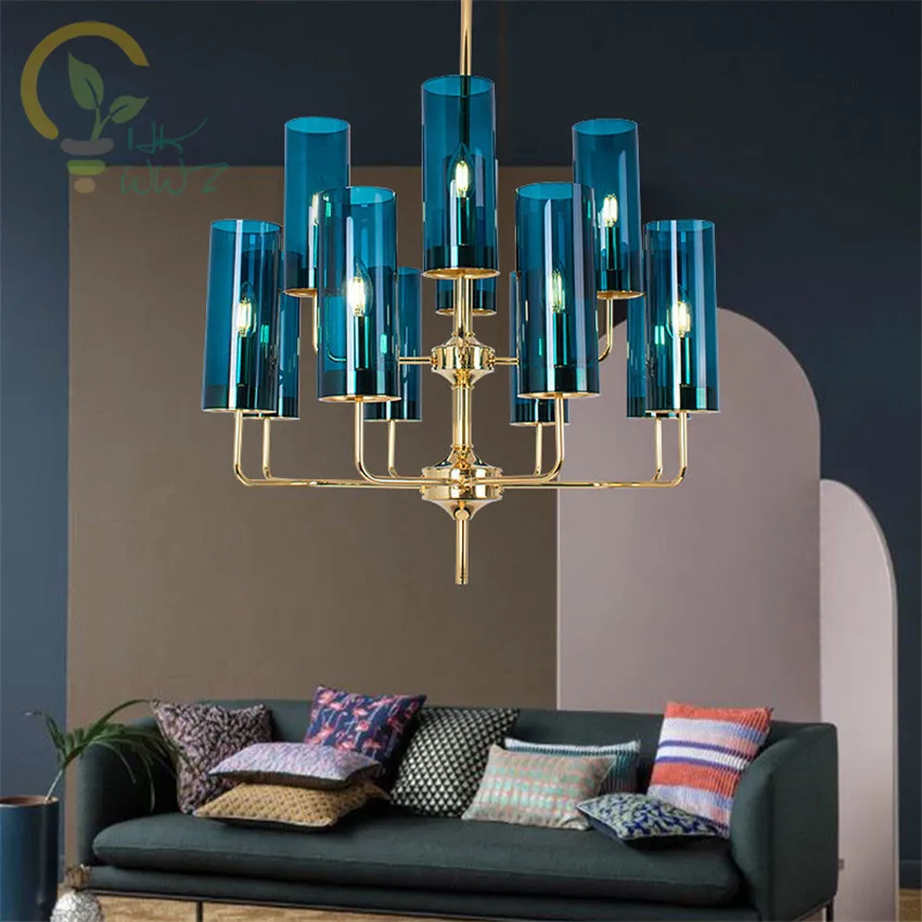 Post-Modern Blue Glass Chandelier Luxury bedroom study room Chandelier Electroplate Lights Lustre para quarto Home Lighting
Post-Modern Blue Glass Chandelier Luxury bedroom study room Chandelier Electroplate Lights Lustre para quarto Home Lighting