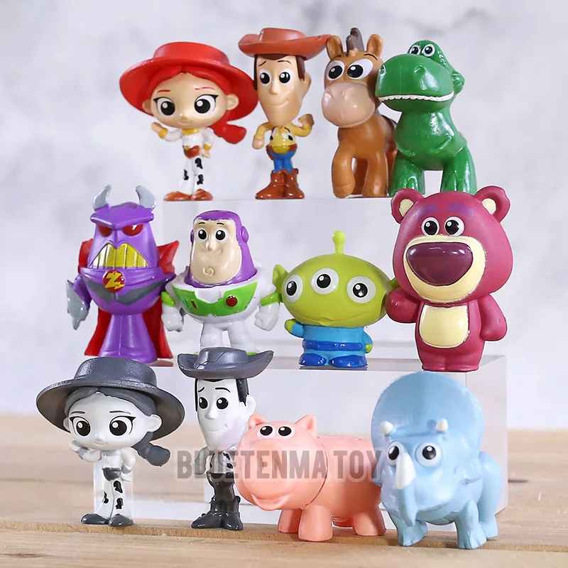 New Toy Story Collection 12pcs Minis Figures Set Woody Jessie Buzz Lightyear Bullseye Mini PVC Figure Toys for Children Gifts
New Toy Story Collection 12pcs Minis Figures Set Woody Jessie Buzz Lightyear Bullseye Mini PVC Figure Toys for Children Gifts