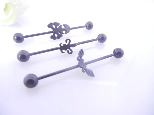 Lot 50pcs Free Shippment 16g~1.2mm ALL BLACK Industrial Ear Scaffold Barbells Body Jewelry Ear Piercing Mix Logos
Lot 50pcs Free Shippment 16g~1.2mm ALL BLACK Industrial Ear Scaffold Barbells Body Jewelry Ear Piercing Mix Logos