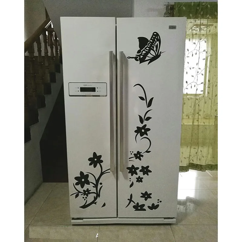Высококачественный креативный холодильник черная наклейка бабочка наклейки на