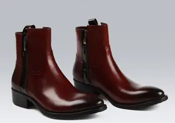 Man British Autumn Real Leather Ankle Boots Winter Roman Runway Martin Boots Wine Red Black Slip On Fashion Knight Boots
Man British Autumn Real Leather Ankle Boots Winter Roman Runway Martin Boots Wine Red Black Slip On Fashion Knight Boots