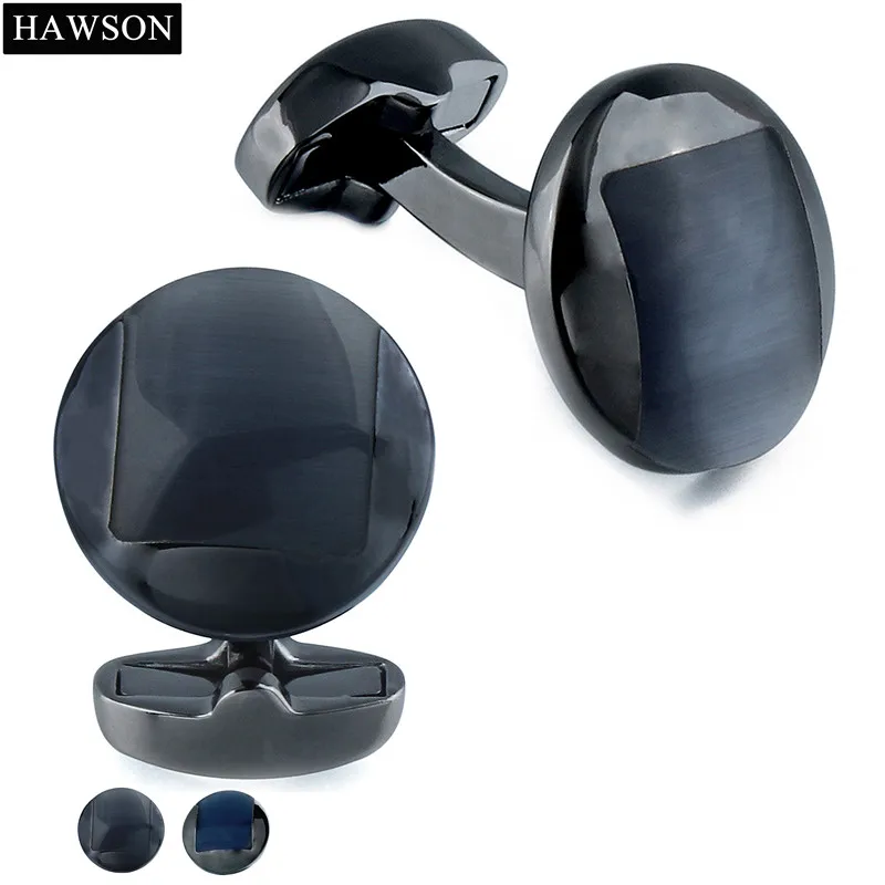 

New Arrive Round Cat Eye Stone Cuff links Mens Ceremony Accessory Noble Cufflinks for Dress Shirt