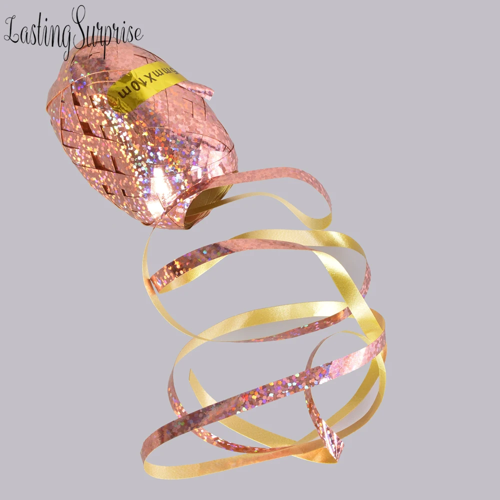 6pcs 10M Rose Gold Laser Shiny Curling Ribbons Roll Balloon Streamers Event Wedding Happy Birthday Party DIY Decorations Balloon
6pcs 10M Rose Gold Laser Shiny Curling Ribbons Roll Balloon Streamers Event Wedding Happy Birthday Party DIY Decorations Balloon