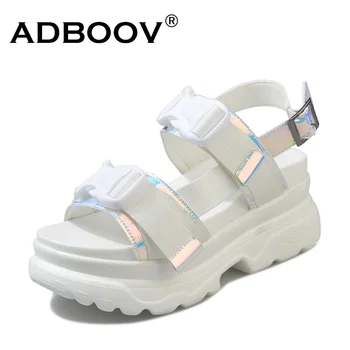ADBOOV New Peep Toe Platform Sandals Women Height Increasing 7 CM Summer Chunky Shoes Buckle Sequin Ladies Snadals Sandale Femme
ADBOOV New Peep Toe Platform Sandals Women Height Increasing 7 CM Summer Chunky Shoes Buckle Sequin Ladies Snadals Sandale Femme
