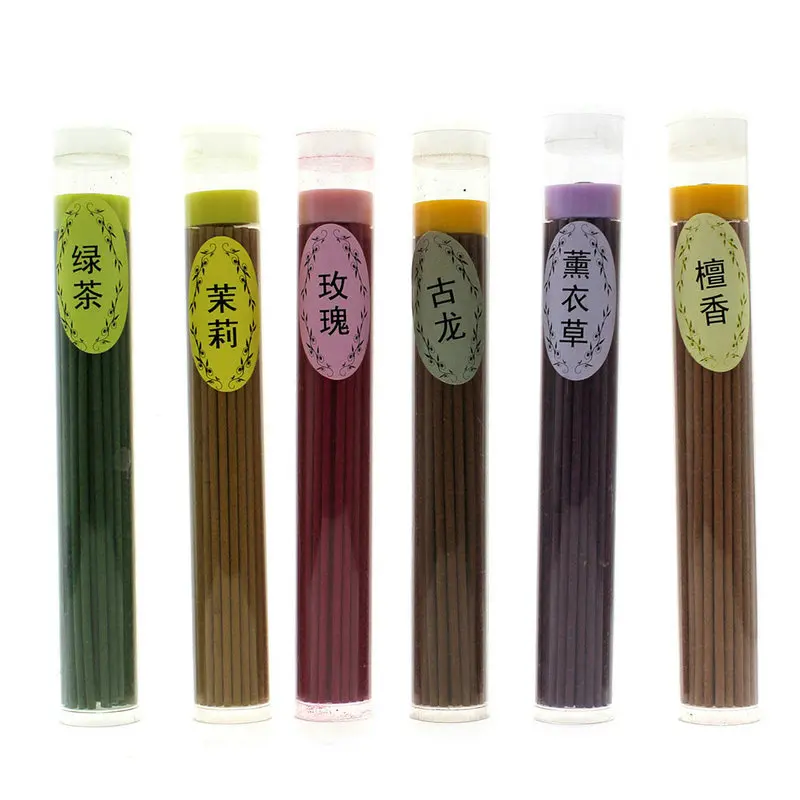 Image 6Pcs Floral Scent Incense Fragrance Sticks Bulk Burner Candle Home Room Air Freshener Jasmine Lavender Rose Cologne Sandalwood