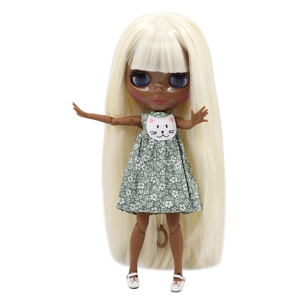 1/6 Blyth doll Super dark joint body black Glossy face Yellow hair. No.BL340/146
1/6 Blyth doll Super dark joint body black Glossy face Yellow hair. No.BL340/146