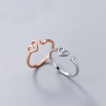 MloveAcc 100% 925 Sterling Silver Tiny Hollow Heart Open Finger Rings for Women Engagement Jewelry
MloveAcc 100% 925 Sterling Silver Tiny Hollow Heart Open Finger Rings for Women Engagement Jewelry