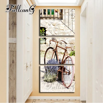 FULLCANG triptych diy diamond painting "ancient bicycle" 3 pieces mosaic cross stitch 5d embroidery kits full square drill G1290
FULLCANG triptych diy diamond painting "ancient bicycle" 3 pieces mosaic cross stitch 5d embroidery kits full square drill G1290