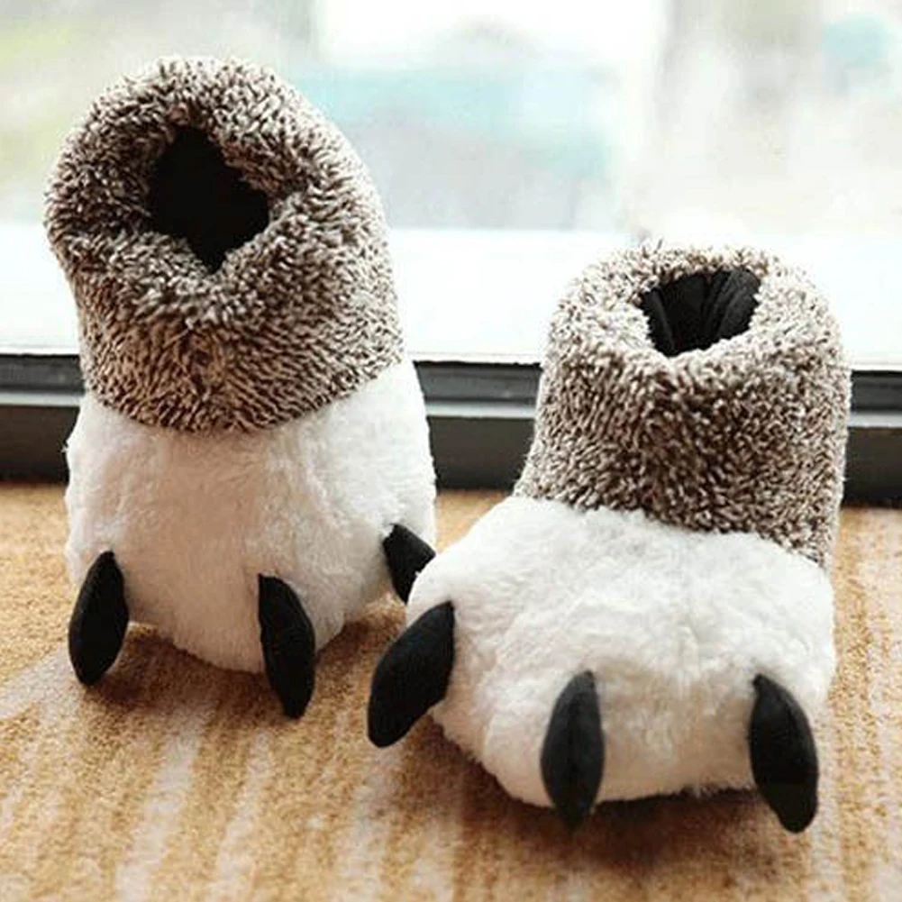 2019 NEW Unisex Lovely Cartoon Bear Claws Non-slip Slippers Shape Winter Warm Plush Slippers Shoes Men Women Home Bath Slipper
2019 NEW Unisex Lovely Cartoon Bear Claws Non-slip Slippers Shape Winter Warm Plush Slippers Shoes Men Women Home Bath Slipper