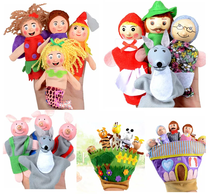 Faily Tale Finger Puppet Plush Toys Baby Kids Storytelling Appease Animal Gloves Puppets Cartoon for Children
Faily Tale Finger Puppet Plush Toys Baby Kids Storytelling Appease Animal Gloves Puppets Cartoon for Children