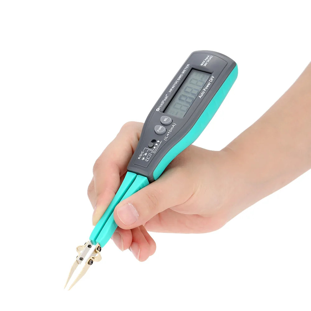 HoldPeak HP-4070C Smart Testing Clips mini SMD Tester Continuity Meter Tweezers Intelligent Testing Clips with Relative Value
HoldPeak HP-4070C Smart Testing Clips mini SMD Tester Continuity Meter Tweezers Intelligent Testing Clips with Relative Value