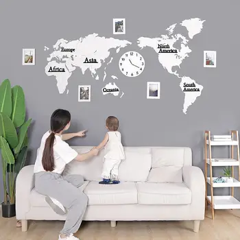 180cm Large Wooden Digital Wall Clock DIY 3D World Map With 3 pieces Photo frame Living room Decorative Large Size Wall Clock
180cm Large Wooden Digital Wall Clock DIY 3D World Map With 3 pieces Photo frame Living room Decorative Large Size Wall Clock