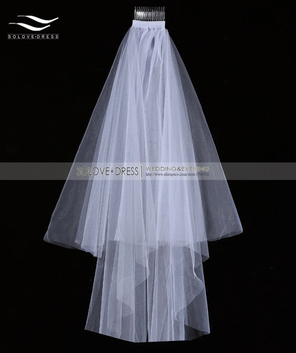 Elegant White/Ivory Two Layers Soft Tulle Net Short Bride Veil 1.5m Long Tulle Veil For Wedding 2018 With Comb SLV587
Elegant White/Ivory Two Layers Soft Tulle Net Short Bride Veil 1.5m Long Tulle Veil For Wedding 2018 With Comb SLV587