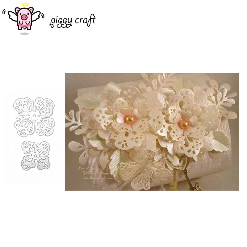 Piggy Craft metal cutting dies cut die 2pcs flowers Scrapbook paper craft knife mould blade punch stencils dies
Piggy Craft metal cutting dies cut die 2pcs flowers Scrapbook paper craft knife mould blade punch stencils dies