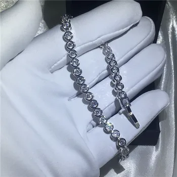 Handmade bracelet Bezel setting 5A cubic zirconia White Gold Filled Engagement bracelets for women wedding accessaries
Handmade bracelet Bezel setting 5A cubic zirconia White Gold Filled Engagement bracelets for women wedding accessaries