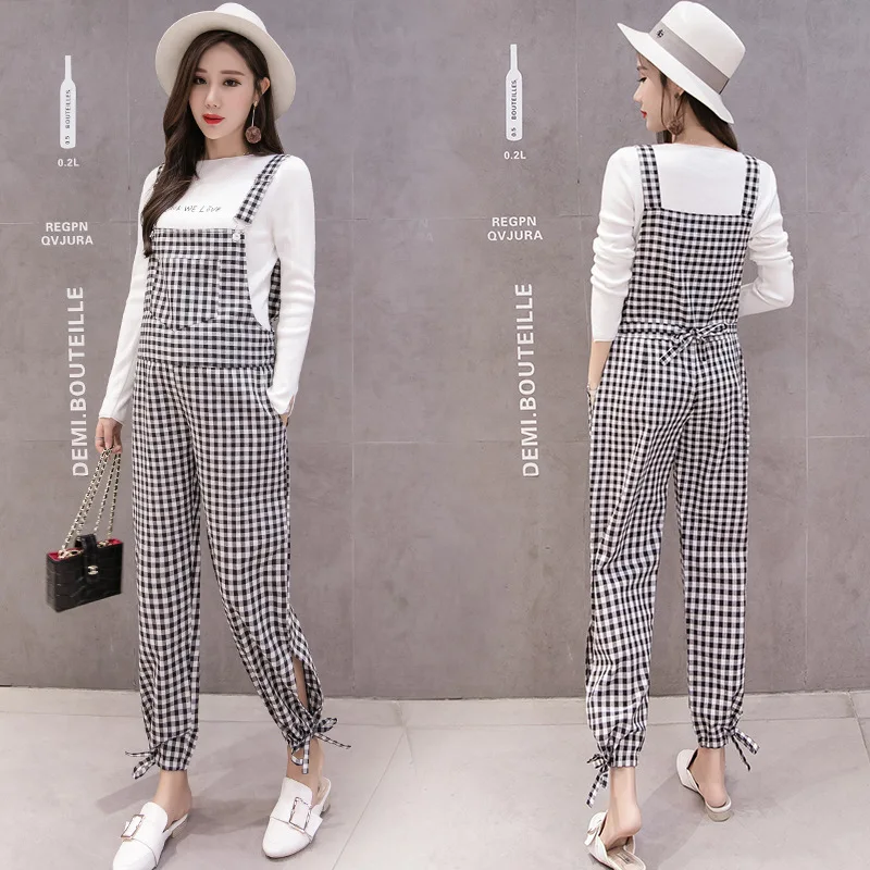 Summer Casual Pregnant Jumpsuit Pants Plaid Loose Maternity Suspender Overalls With Belt Ankle Length Maternity Slit Pants
Summer Casual Pregnant Jumpsuit Pants Plaid Loose Maternity Suspender Overalls With Belt Ankle Length Maternity Slit Pants