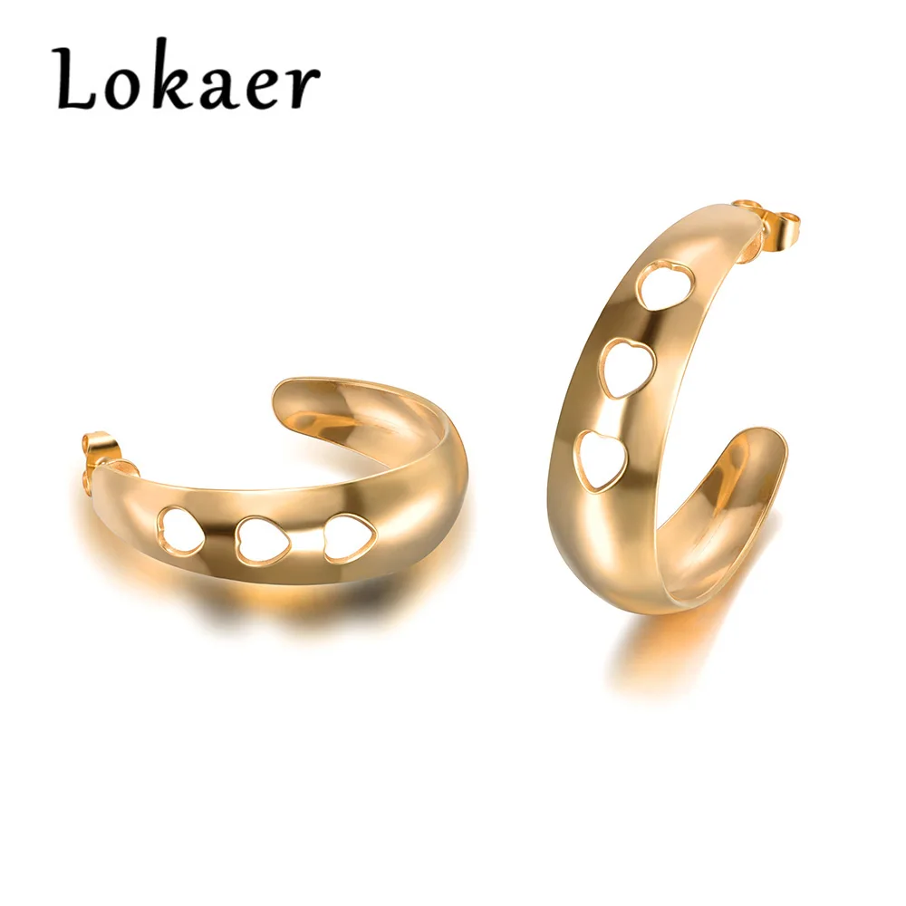 Lokaer Bohemia Stainless Steel Gold & Silver Color Heart Star Shape Stud Earrings Exaggeration Office Style For Women E18335
Lokaer Bohemia Stainless Steel Gold & Silver Color Heart Star Shape Stud Earrings Exaggeration Office Style For Women E18335