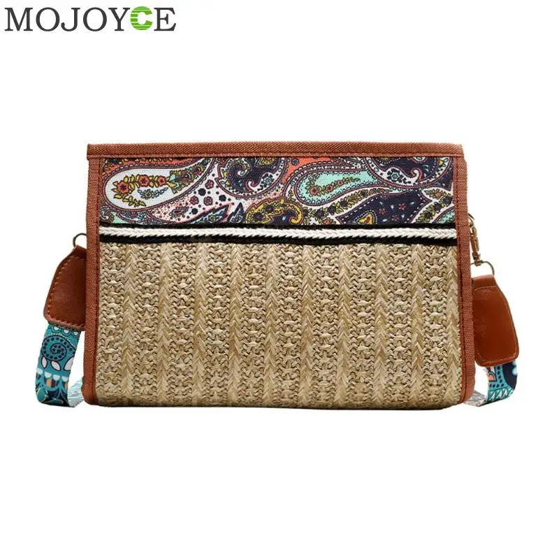 Women Casual Fashion Small Flap Printing Vintage Straw Girl Shoulder Crossbody Messenger Bag Ladies Ethnic Summer Beach Handbags
Women Casual Fashion Small Flap Printing Vintage Straw Girl Shoulder Crossbody Messenger Bag Ladies Ethnic Summer Beach Handbags